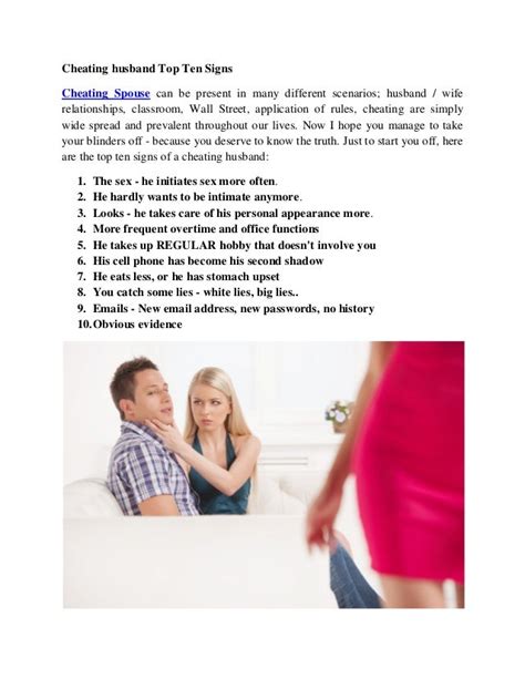 Cheating Husband Top Ten Signs