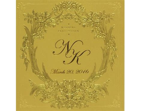 Wedding Card SP 1610 [Gold] - WEDDING INVITATIONS CARDS | By Gracegreeting