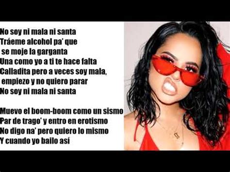 Becky G - MALA SANTA (LETRA/LYRICS) - YouTube