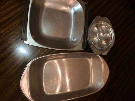 Brushed Chrome Serving Dishes | EstateSales.org