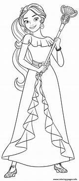 Princess Elena Castillo Flores Disney Coloring Pages Printable sketch template