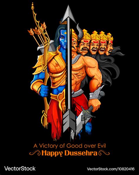 Lord rama and ravana in dussehra navratri festival