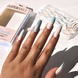 Blue Ombre | Cotton Candy Pink and Blue Nails | Press On Nails – Clutch ...