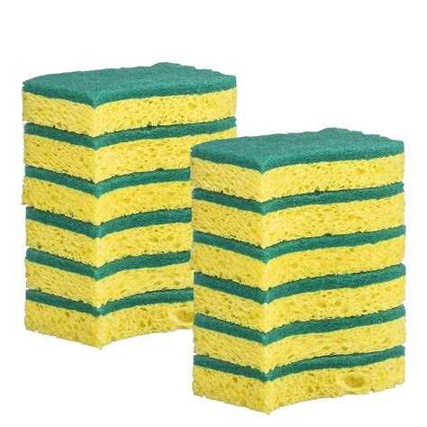 Scrub Sponges – Non-Scratch Kitchen Cleaning Sponges – Dish Washing Heavy Duty Cellulose ...