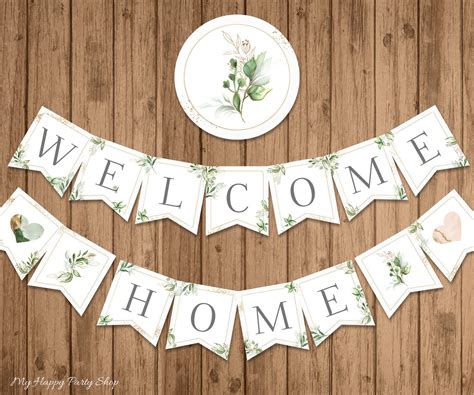 Welcome Home Banner PRINTABLE Greenery Homecoming Banner | Etsy