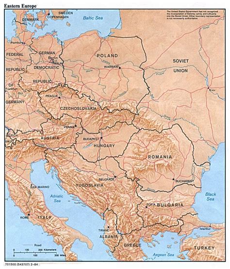 large-political-map-of-Eastern-Europe-with-relief-capitals-and-major ...