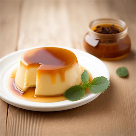 Premium Photo | Flan recipe with caramel sauce illustration images ...