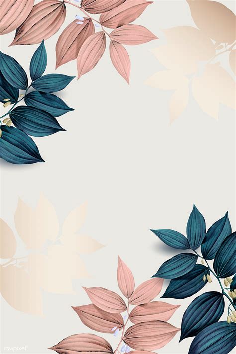 Beautiful Pink and Blue Leaf Pattern Background