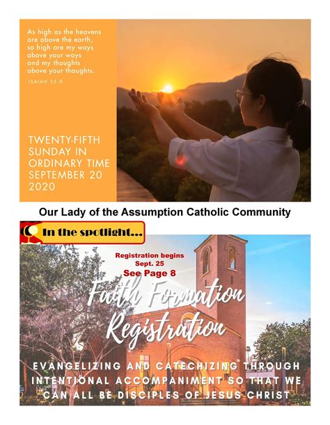 Weekly Bulletin – Bulletin & Guidelines – Our Lady of the Assumption Church