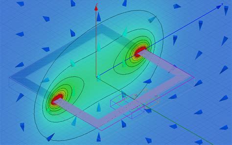 3D electromagnetic field simulation carried out with the ANSYS HFSS ...