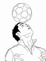 Cristiano Ronaldo coloring Pages sketch template
