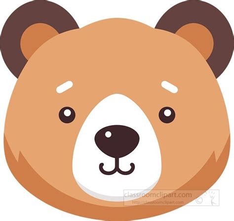 Animal Faces Clipart-cute baby bear animal face