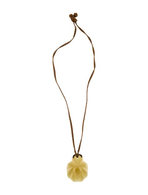 Lalique Crystal Pendant Necklace - Gem