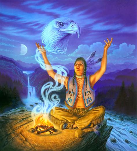 Spirit of the Eagle by MGL Meiklejohn Graphics Licensing | Native american paintings, Native ...