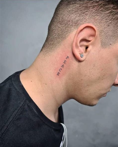 30+ Tattoos That Symbolize Peace (2023 Updated) - Simple neck tattoos, Peace tattoos, Small neck ...