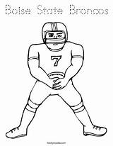 Boise State Broncos Coloring Page  Tracing Twisty Noodle sketch template