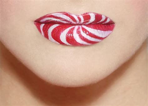 candy cane lips | Lip art, Candy lips, Beautiful lips