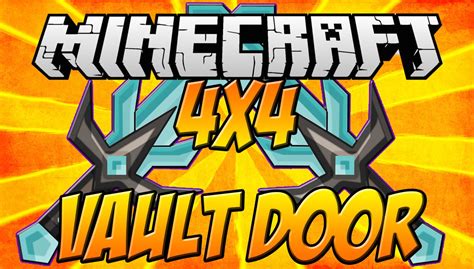 minecraft 4x4 vault door Fastest 4x4 Door - YouTube