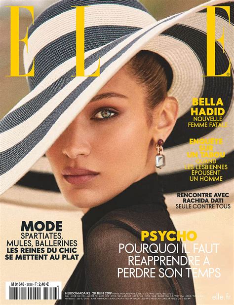 Bella Hadid covers Elle France June 28th, 2019 by Zoey Grossman - fashionotography