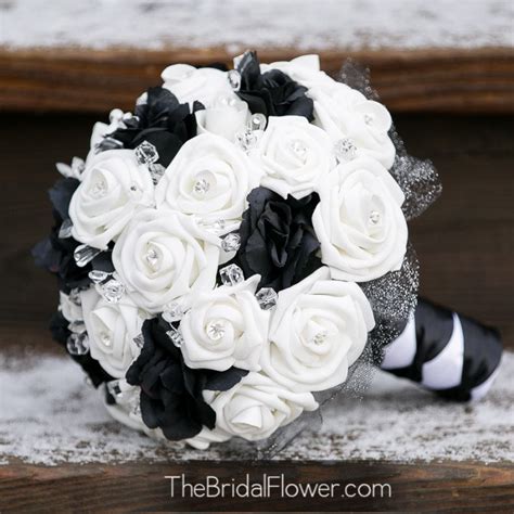 Black White And Silver Wedding Bouquets