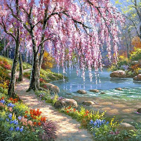 Natural Scenery Painting at PaintingValley.com | Explore collection of ...