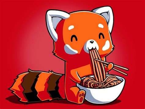 Ramen XD | Dessin kawaii panda, Panda roux, Dessin animaux mignons