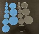 BULK PACKED-Round Keychain Blanks-Clear Acrylic - 1800ceiling