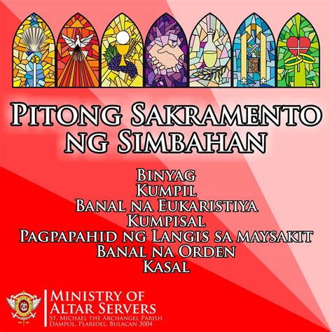 PITONG SAKRAMENTO NG SIMBAHAN The CATECHISM OF THE CATHOLIC CHURCH says: “CHRIST INSTITUTED THE ...