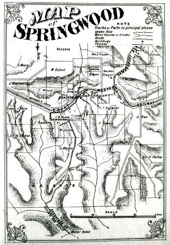 Map of Springwood, showing tracks and paths to principal p… | Flickr