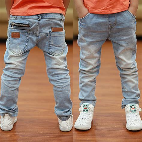 Fashion Kids Boys Jeans Light colored Soft Denim Losse Solid Children Trousers Good Quality ...