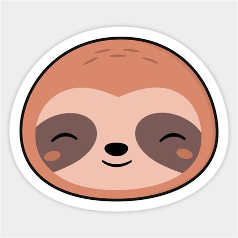 Cute Cartoon Sloth Face