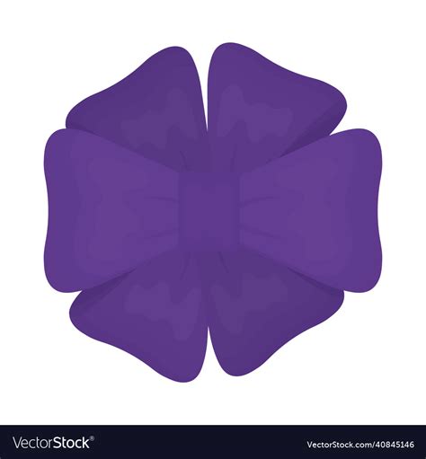 Decorative purple bow Royalty Free Vector Image