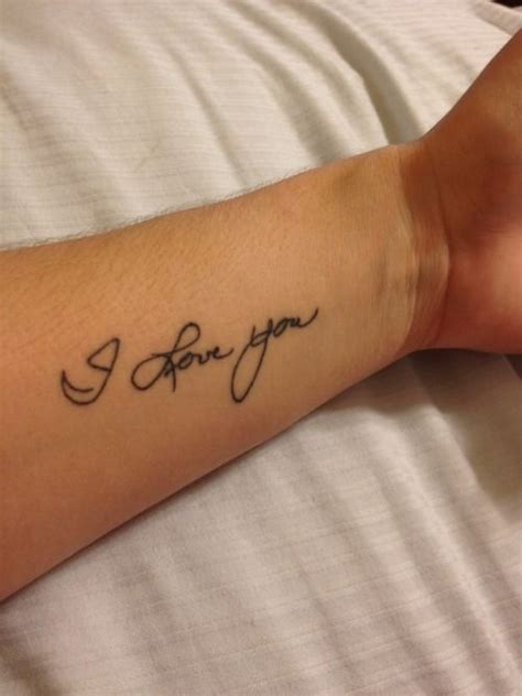 I Love You Tattoo in Cursive Handwriting