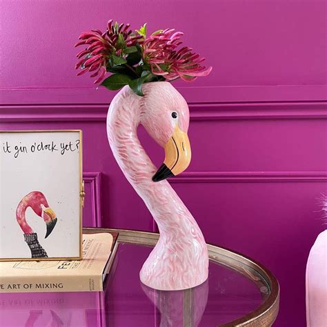 Flamingo Vase | Ceramic birds, Flamingo, Wire wall art