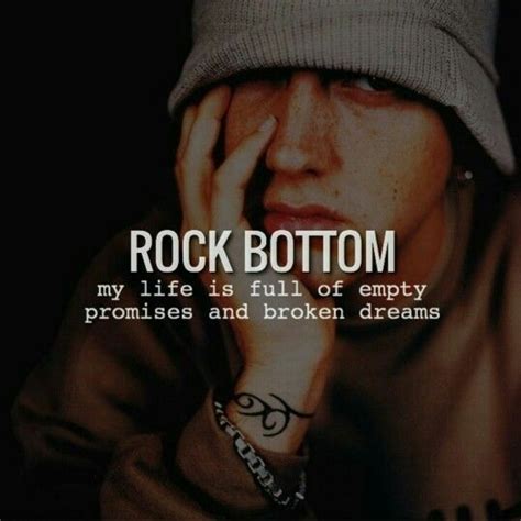 Rock Bottom | Eminem lyrics, Eminem, Rock bottom