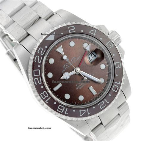 Rolex GMT-Master II Automatic Ceramic Bezel with Brown Dial S/S-Sapphire Glass