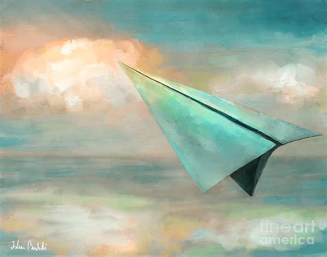 Painted Paper Plane Flying Over The Ocean Digital Art by Idan Badishi - Fine Art America