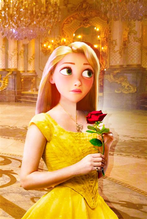 Rapunzel in live action Belle's yellow dress - Disney Princess fan Art (40323102) - Fanpop