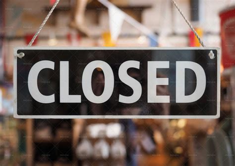 Closed Sign Over Storefront - Stock Photos | Motion Array