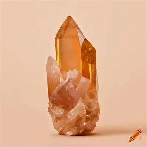 Fire crystal on light beige background on Craiyon