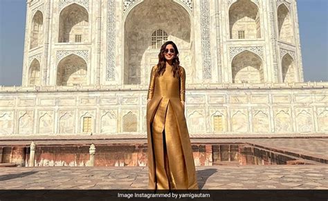 Just A Pic Of Yami Gautam, In Gold, At The Taj Mahal. Both Gorgeous