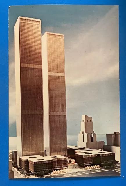 RARE ARCHITECT MODEL New York City Pre Build Twin Towers Postcard NYC WTC NY $26.00 - PicClick