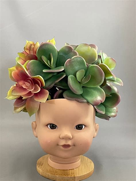 Lei Vinyl Dollhead Planter | Planters, Plant pictures, Planter pots indoor