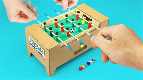 Amazing DIY mini Foosball game from Cardboard - YouTube