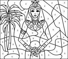 Princess of Egypt - Printable Color by Number Page - Hard | Egypt crafts, Princess coloring ...