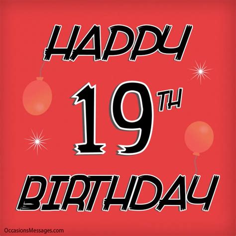 Happy 19th Birthday Wishes, Messages and Greeting Cards