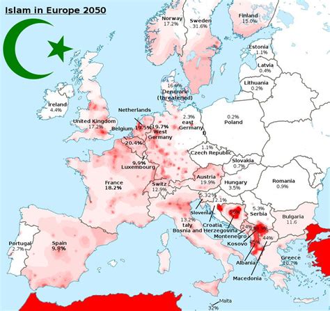 Islam in Europe 2050 by Thuringus | European map, Infographic map ...