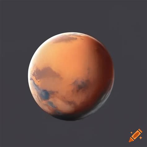 Cartoon depiction of planet mars