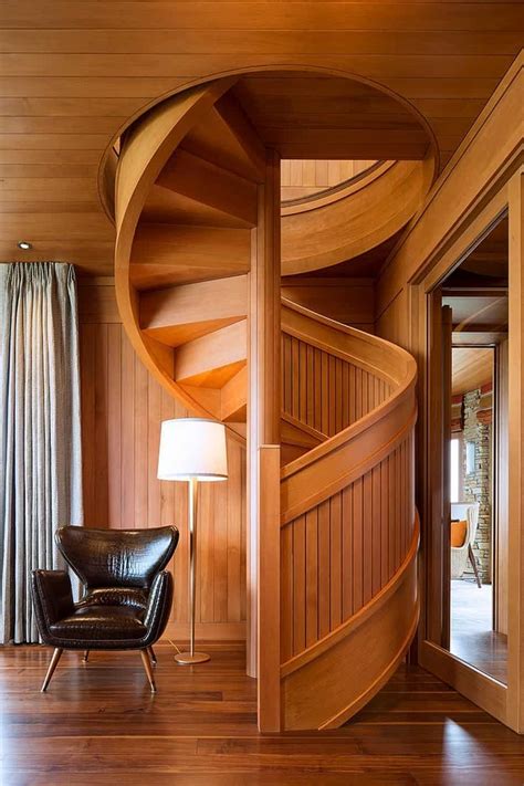 Wood Spiral Staircase