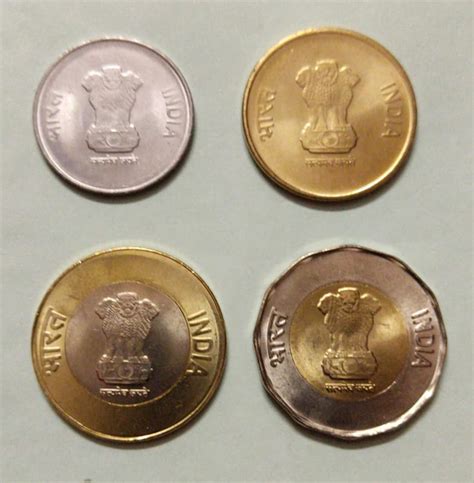 New coin series Rs.2 Rs.5 Rs.10 Rs.20 UNC - BidCurios